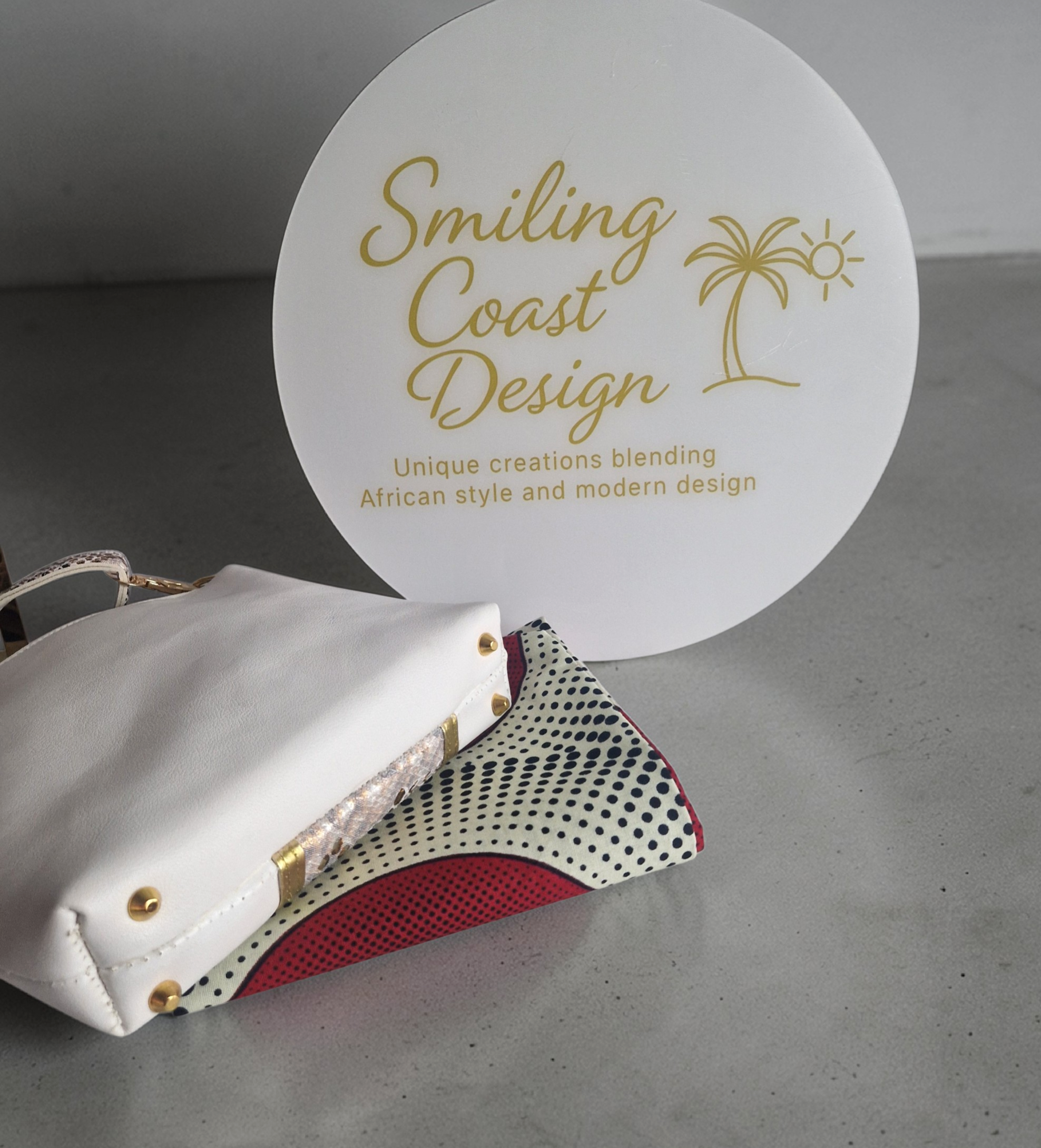 Snakeskin-print Crossbody Bag – Vegan Leather and African waxprint inside