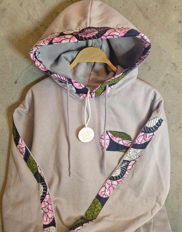 African Wax Print Hoodie size XS