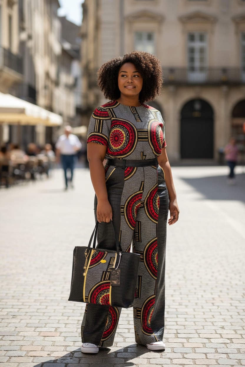 African Print Luxury Tote Bag – Handmade Statement Bag | Smiling Coast Design