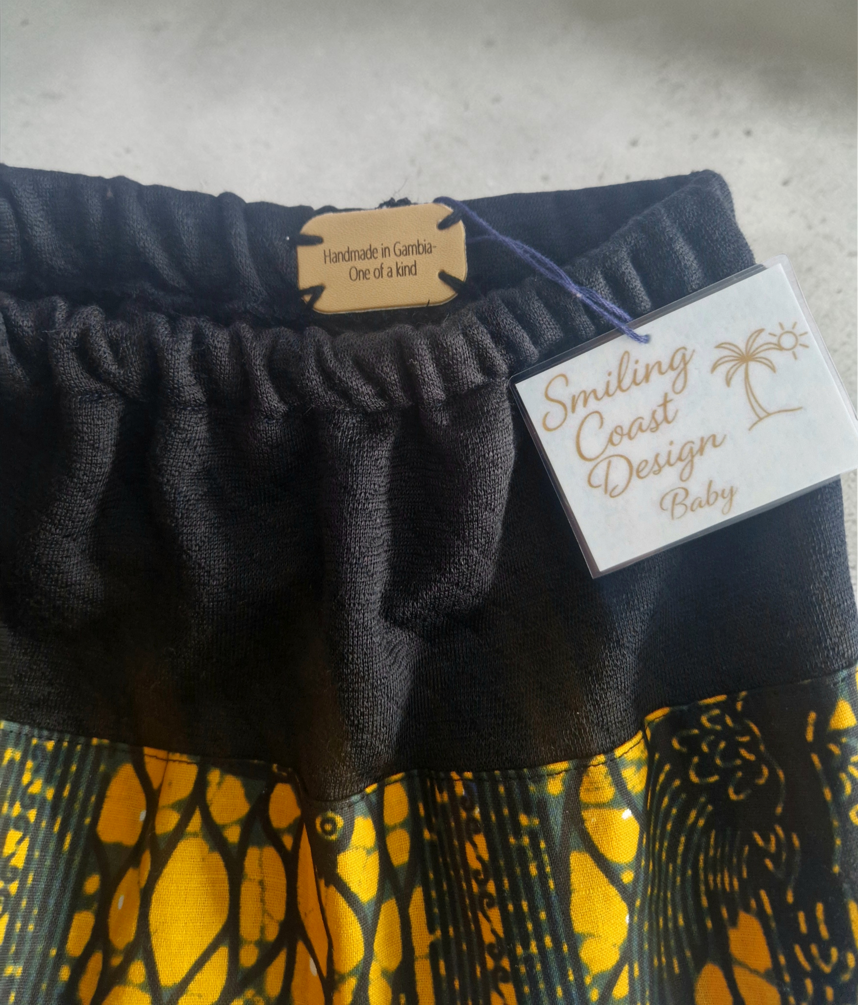 African Wax Print Baby Skirt & Hat Set | Newborn Gift, Size 0-4 month