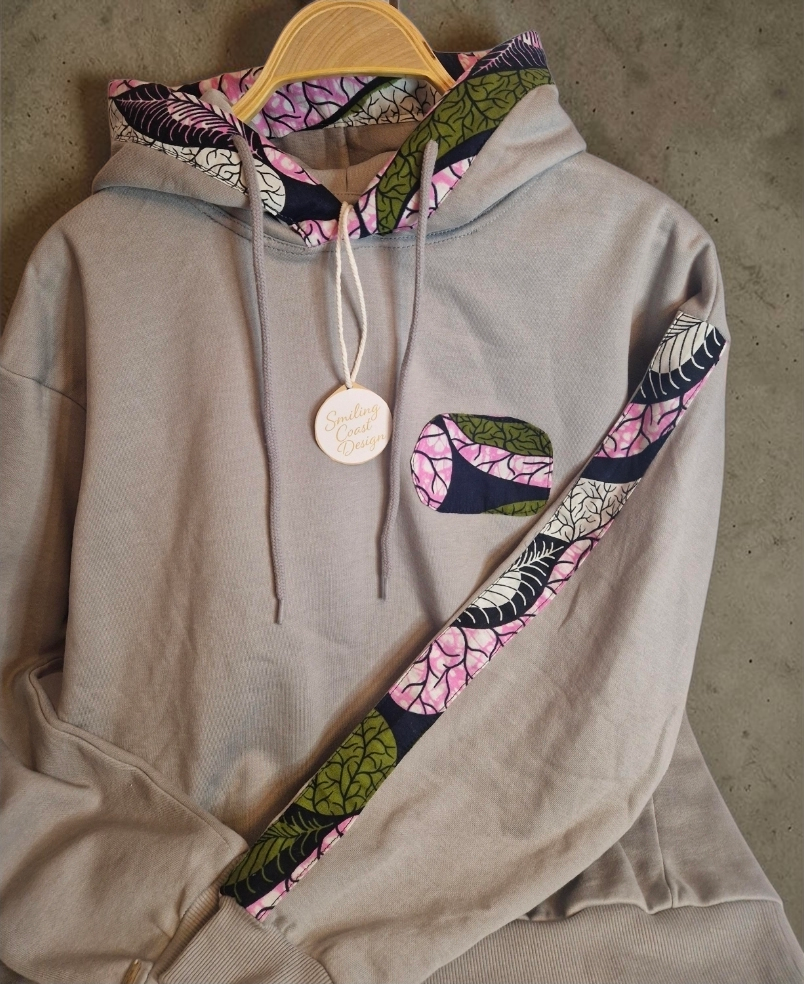 African Wax Print Hoodie size XS