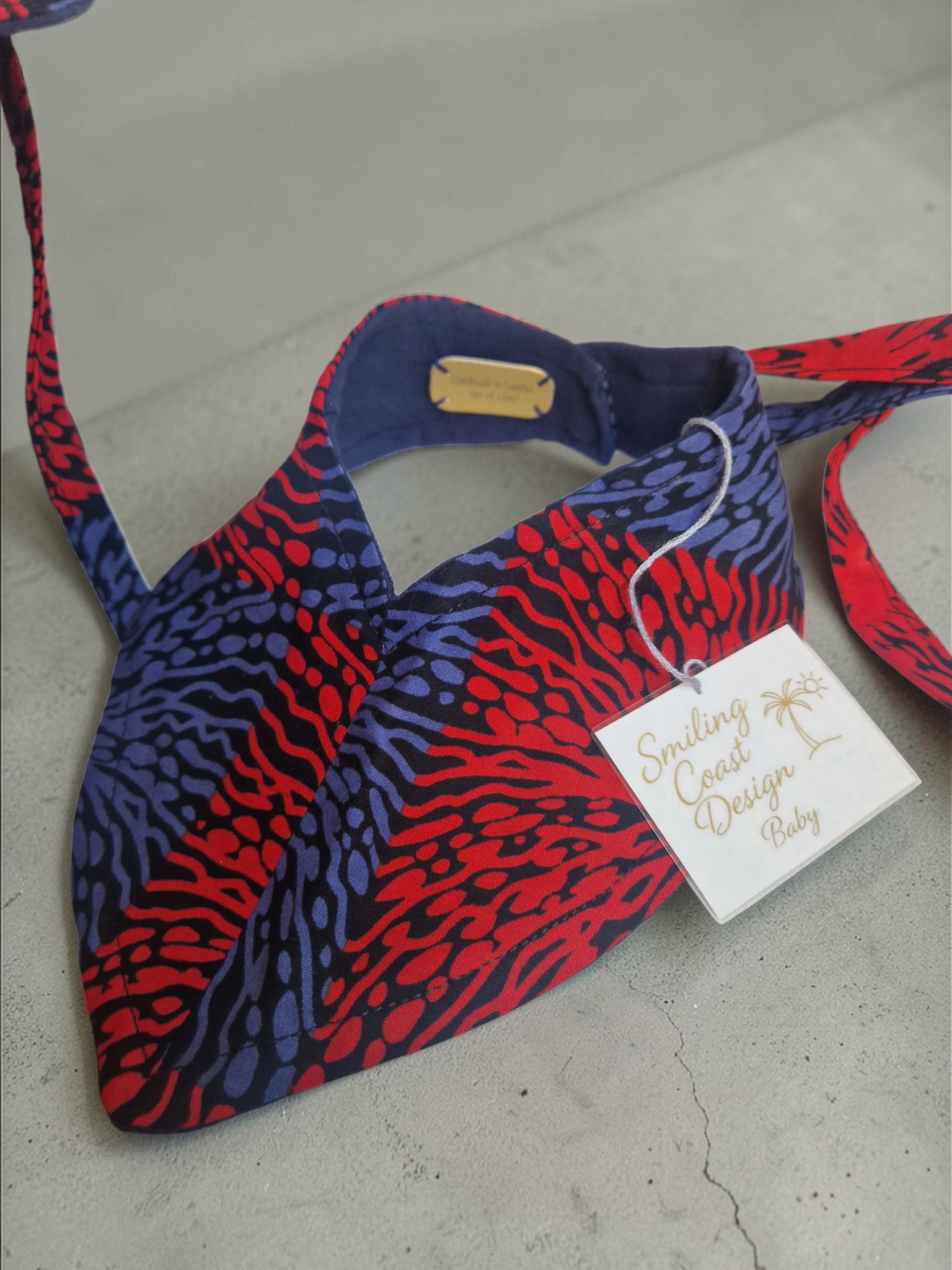 African Wax Print Baby Set – Sun Hat, Bib & Pacifier Clip