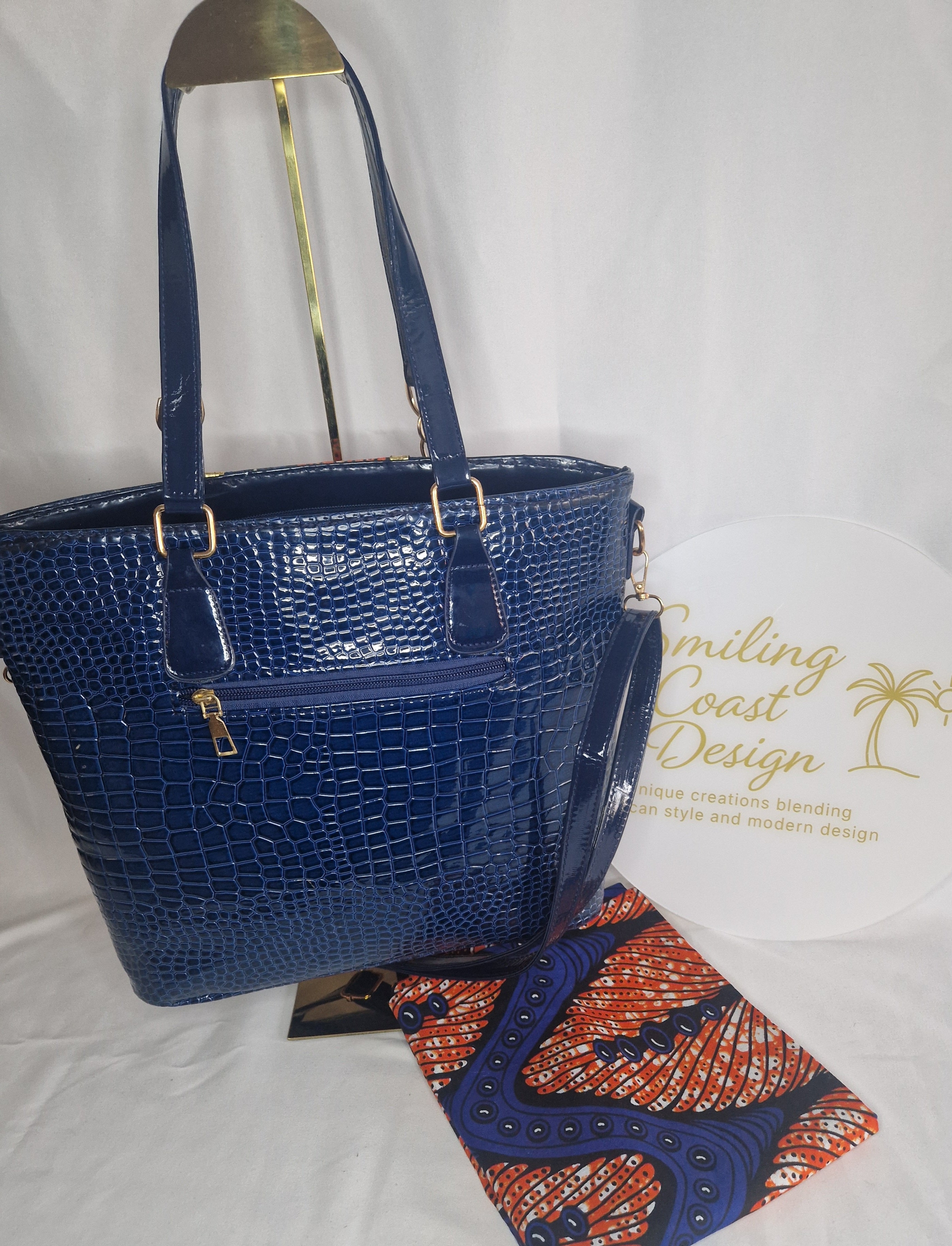 African waxprint Handbag – African Wax Print & Faux Leather | River Gambia Edition-Smiling Coast Design