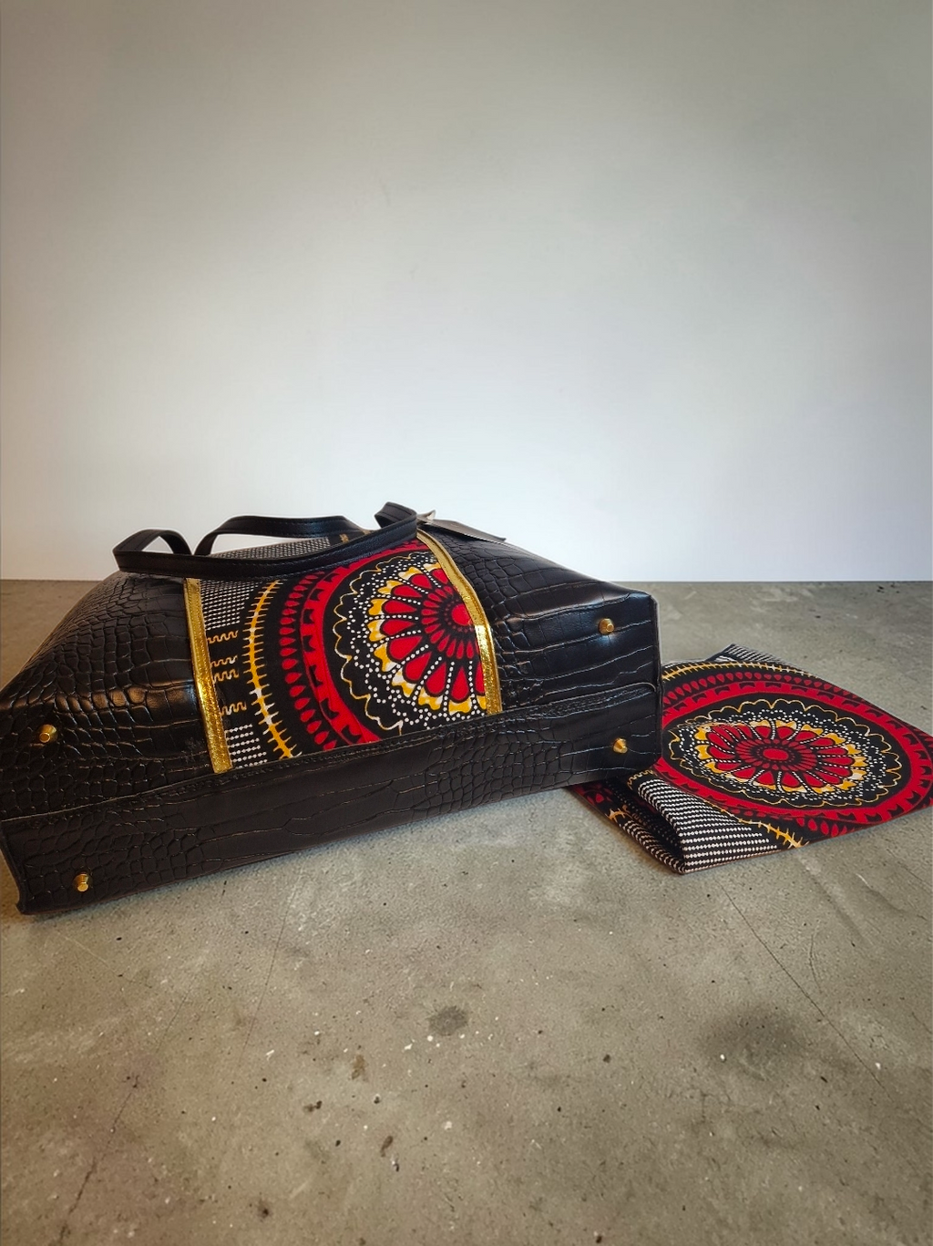 African Print Luxury Tote Bag – Handmade Statement Bag | Smiling Coast Design