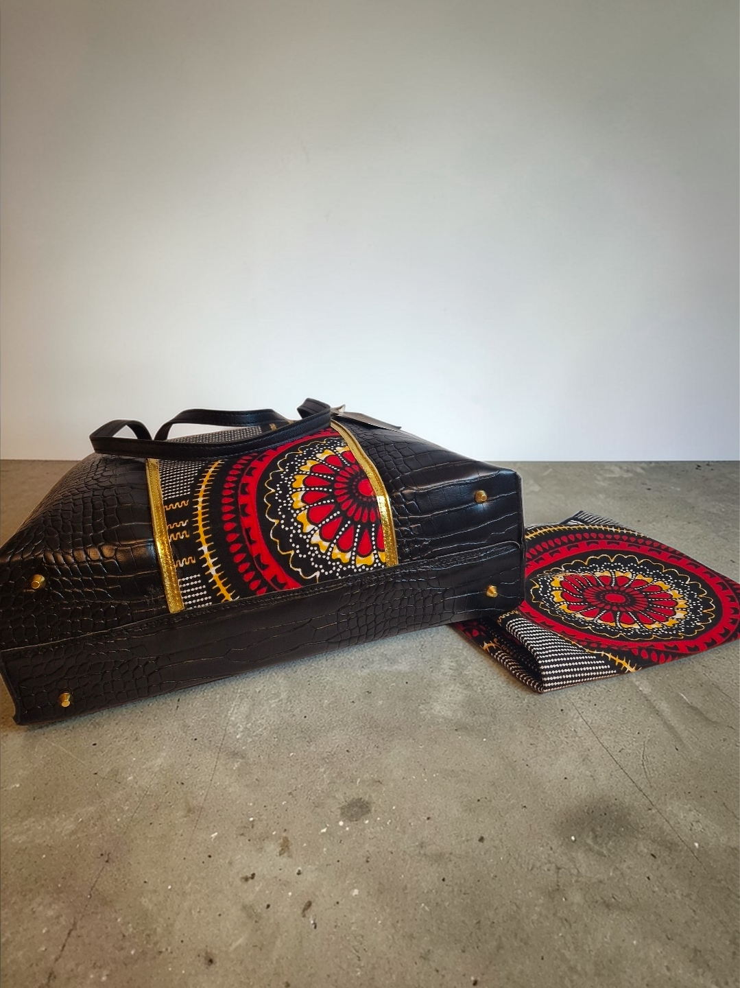 African Print Luxury Tote Bag – Handmade Statement Bag | Smiling Coast Design