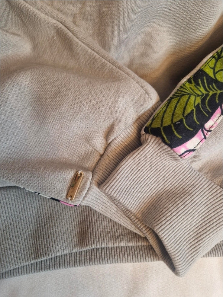 African Wax Print Hoodie size XS