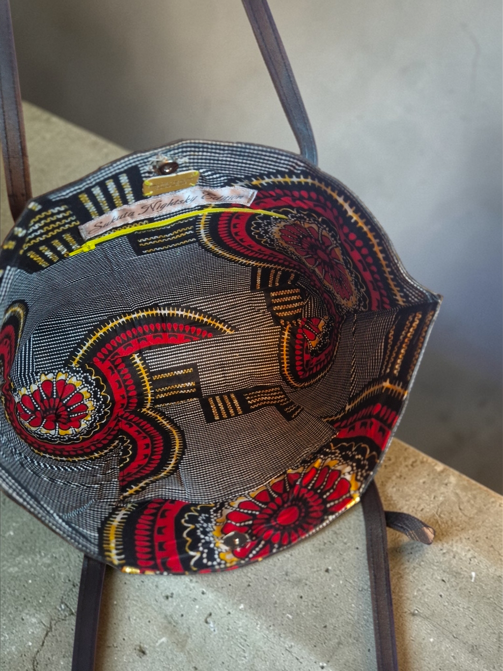 African Print Luxury Tote Bag – Handmade Statement Bag | Smiling Coast Design