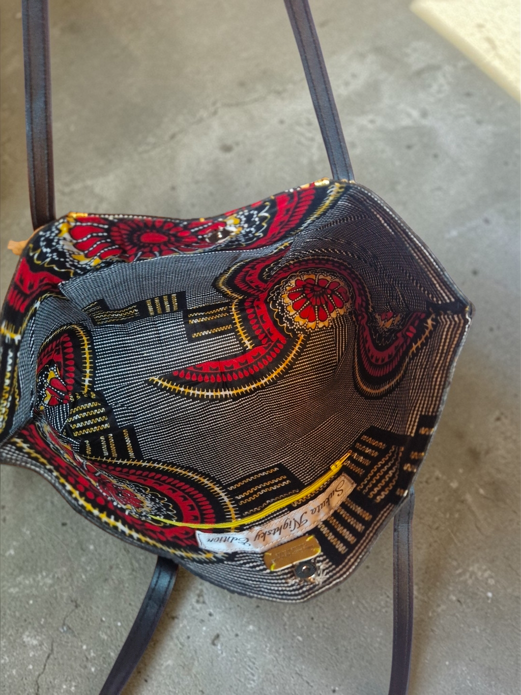 African Print Luxury Tote Bag – Handmade Statement Bag | Smiling Coast Design