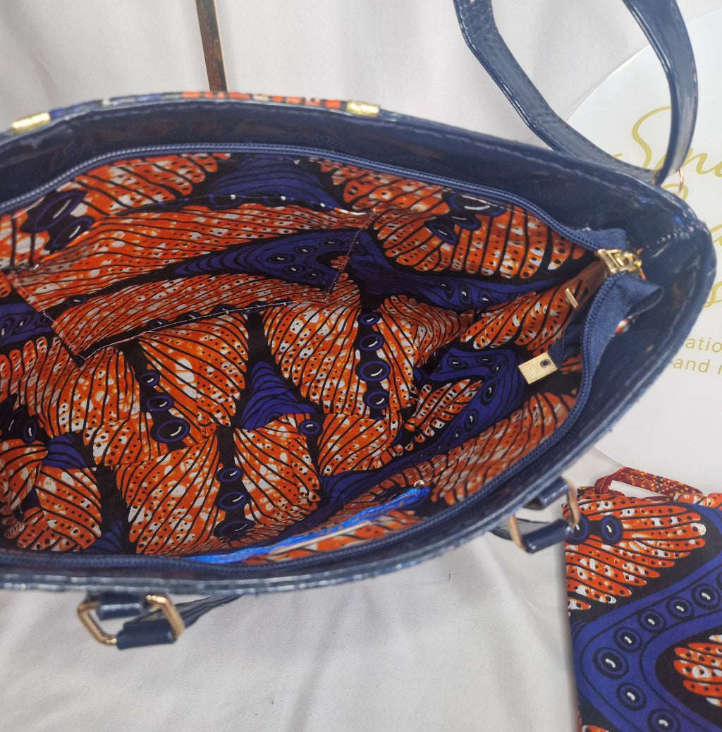 African waxprint Handbag – African Wax Print & Faux Leather | River Gambia Edition-Smiling Coast Design