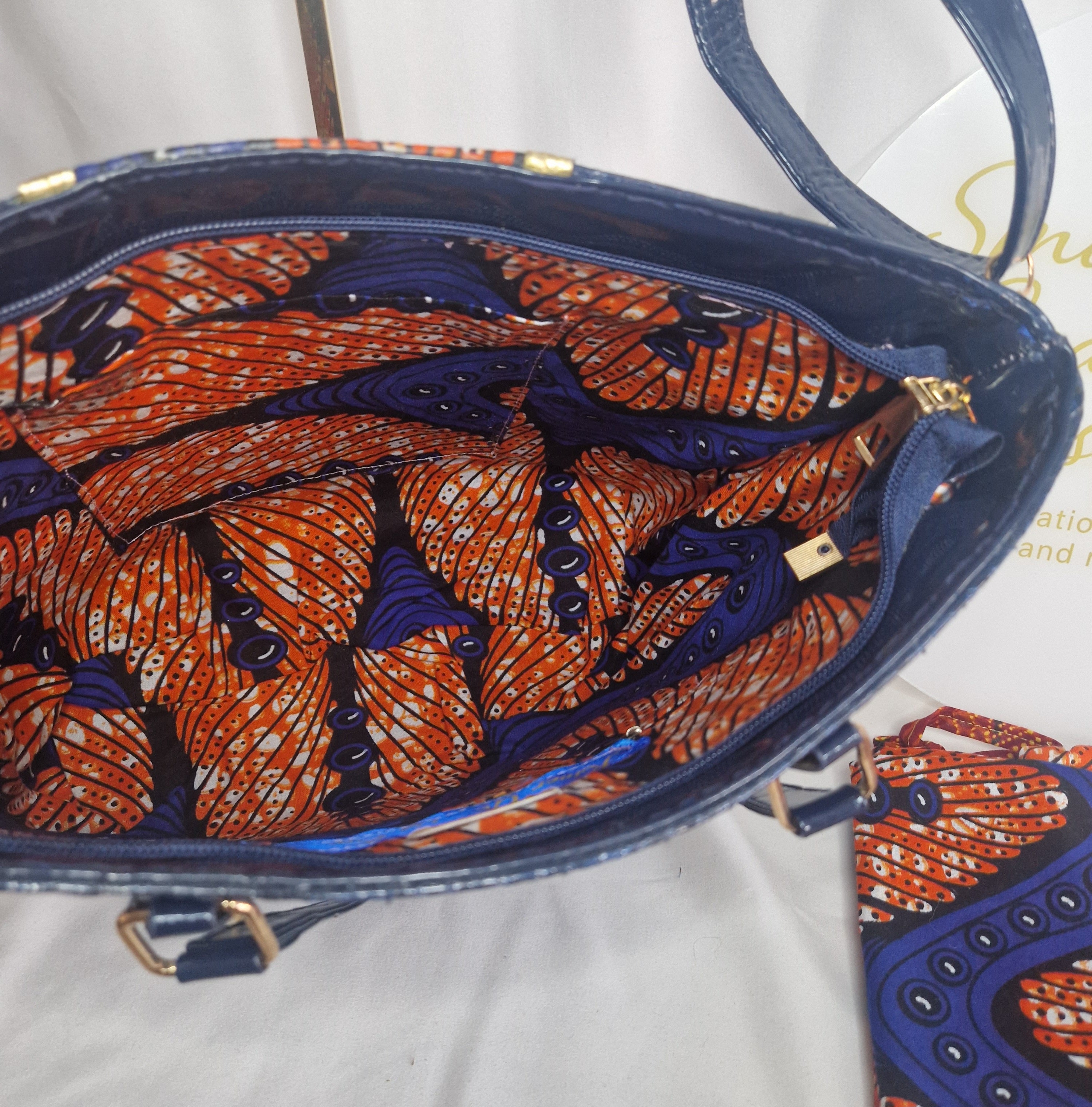 African waxprint Handbag – African Wax Print & Faux Leather | River Gambia Edition-Smiling Coast Design