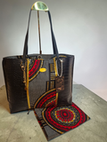 African Print Luxury Tote Bag – Handmade Statement Bag | Smiling Coast Design