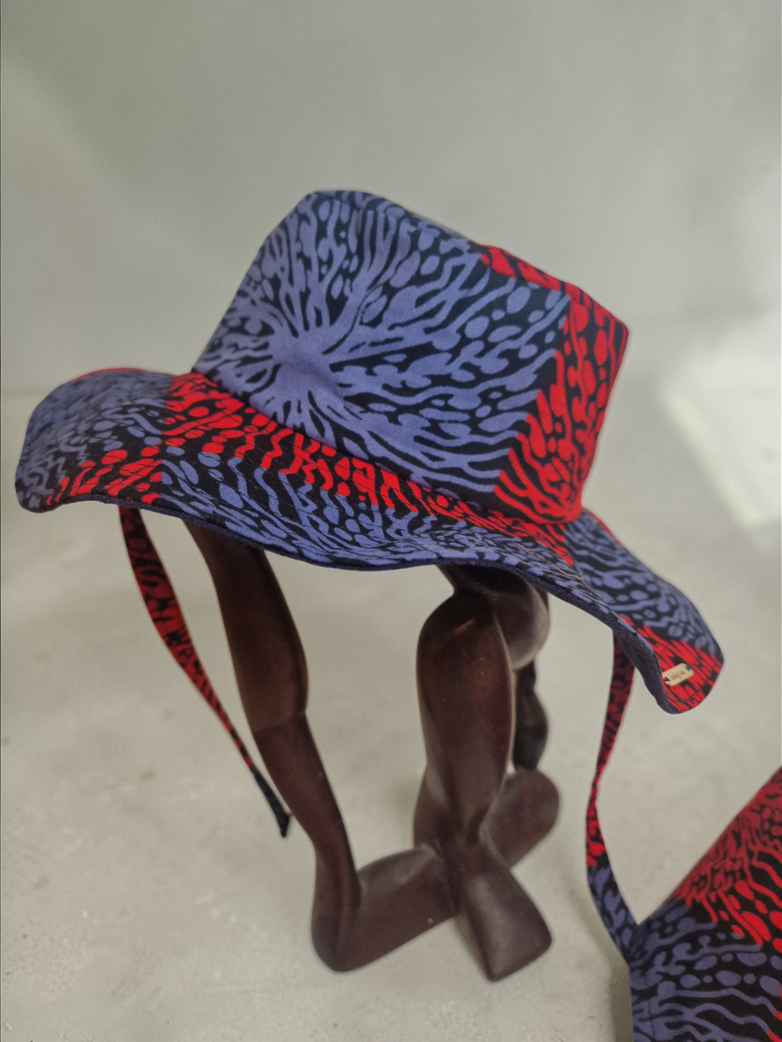 African Wax Print Baby Set – Sun Hat, Bib & Pacifier Clip