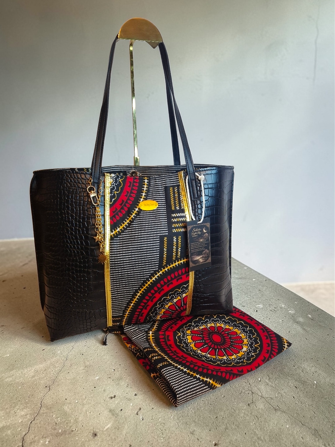 African Print Luxury Tote Bag – Handmade Statement Bag | Smiling Coast Design